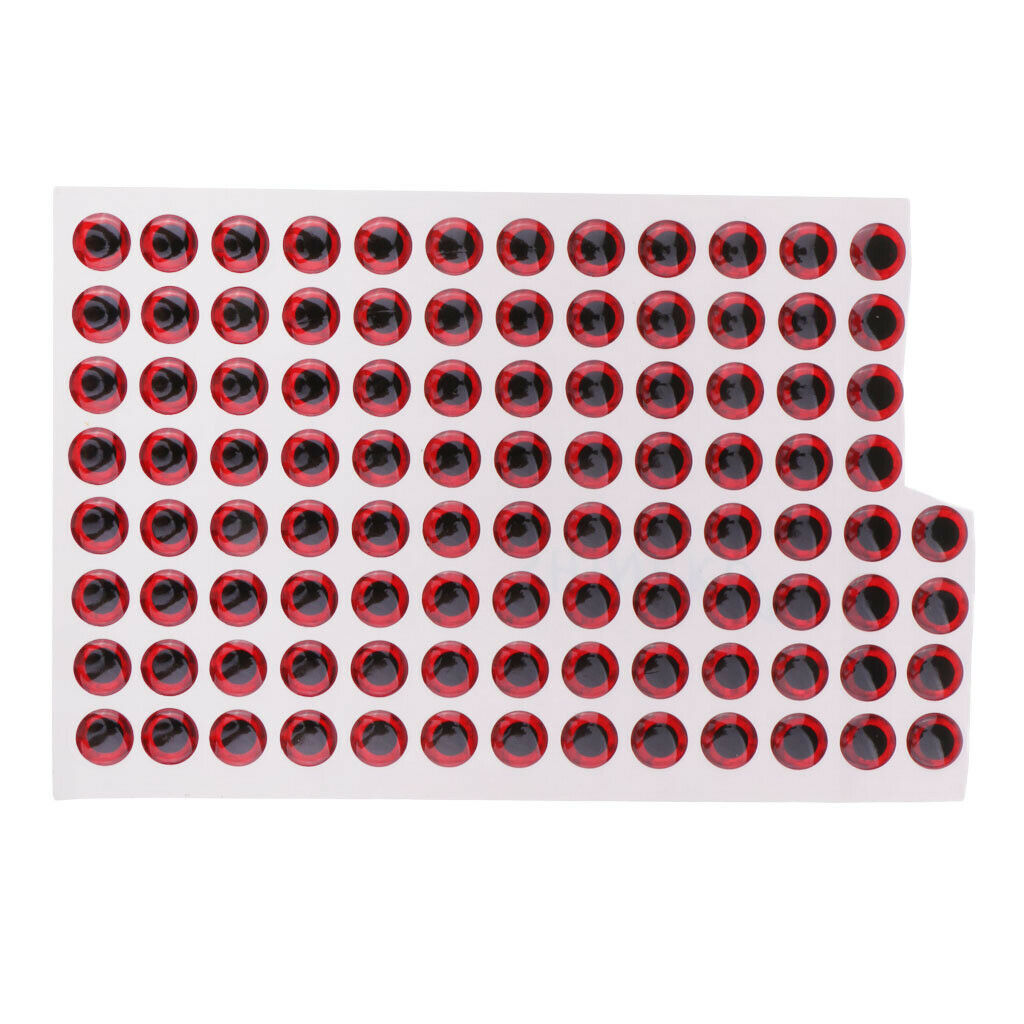 200 Pcs Waterproof DIY Fishing Lure Eyes Self Adhesive Fly Tying