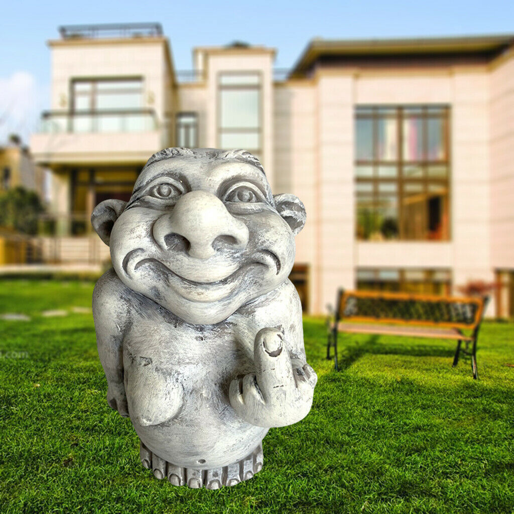 Abstract Garden Gnome Novelty Dwarf Crafts Sculpture Home Lawn Patio Statue