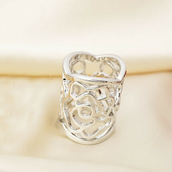 4pcs Silk Scarf Buckle Hollow Flower Scarf Ring Clip Brooch Jewelry 2 Colors
