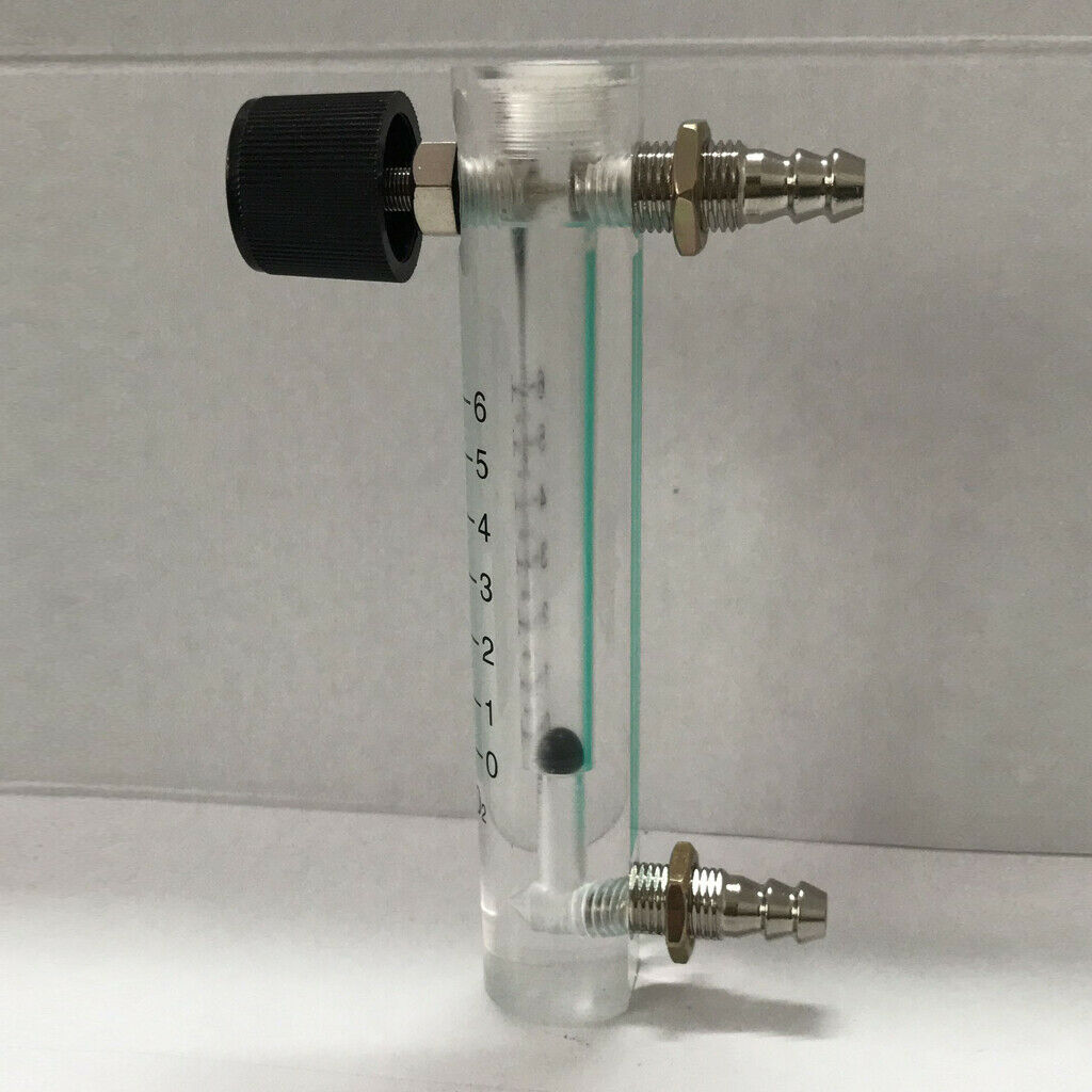2 Pieces Household 0-6LPM Oxygen Flow Meter Measuring Tools w/ Valve Home