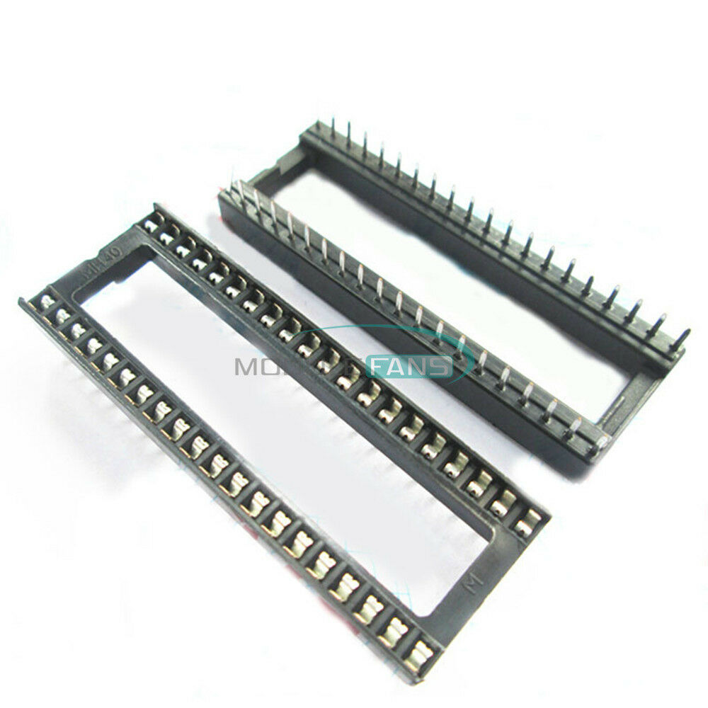 10PCS DIP-40 IC Socket Adaptor Solder Type Socket Pitch Dual Wipe Contact MF