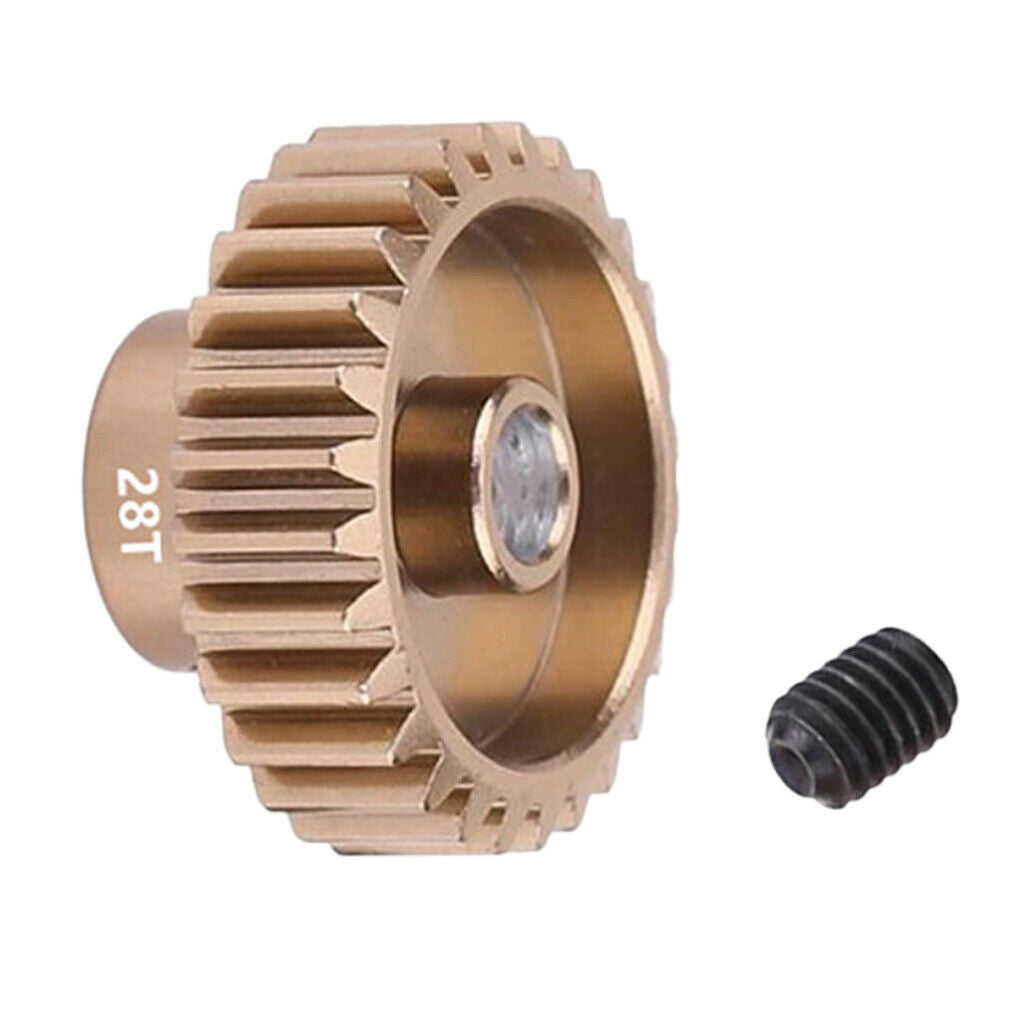 48P 46mm 28T Pinion Motor Gear RC 1:10 Racing Car Motor Pinion Replacement