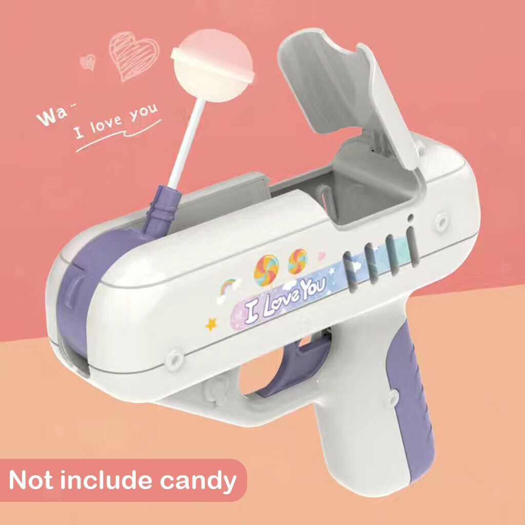 Lollipop Gun Candy Gun for Boys Girls Over 6 years Old Xmas Gifts Purple