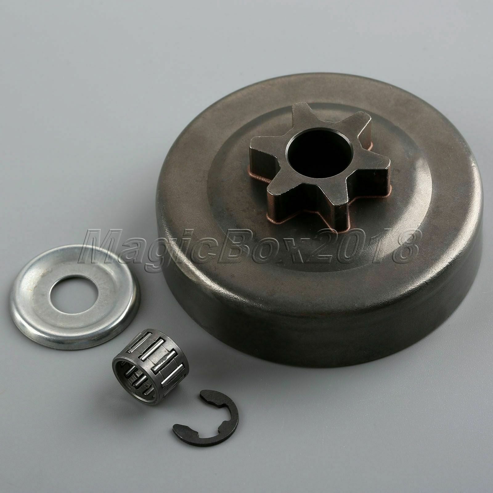 Clutch Drum Sprocket 3/8" 6T Washer E-Clip Kit For STIHL Chainsaw Parts Replace