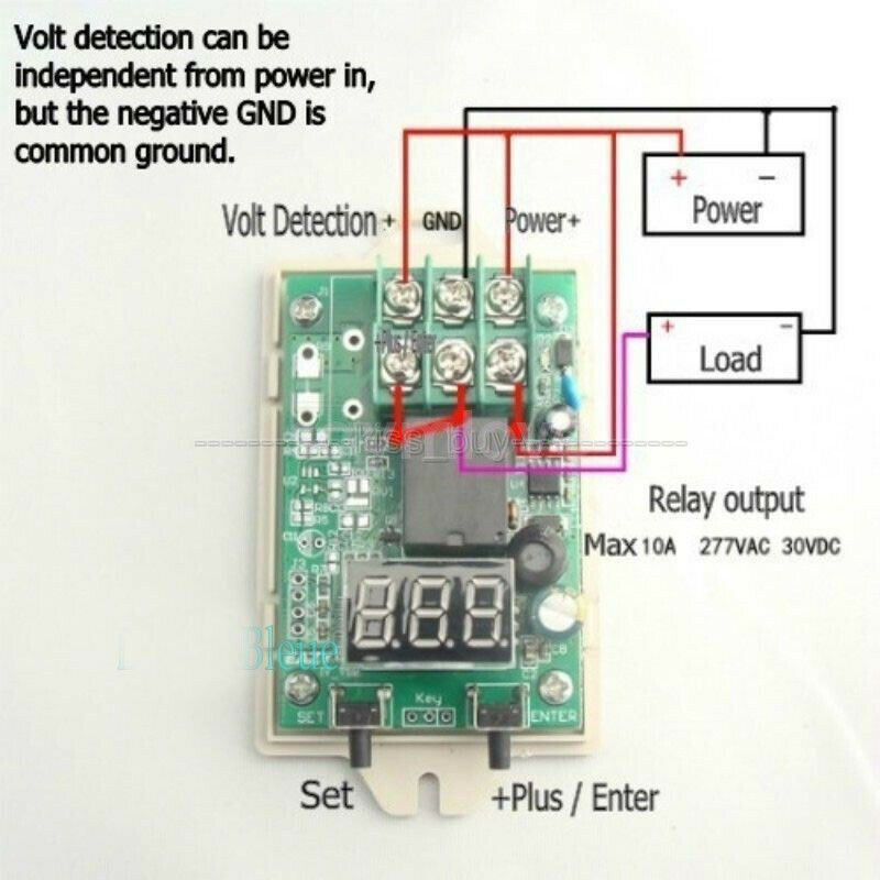 12V 24V Digital Voltage Meter Test Control Relay Timer Time Delay Switch Module