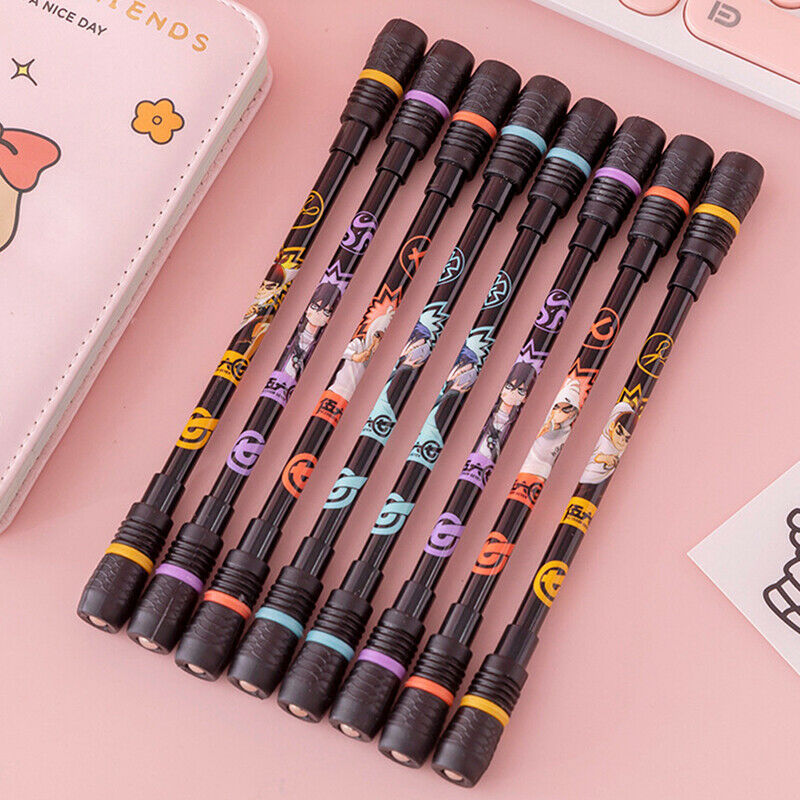Non Slip Coated Spinning Pen Rolling Pen Ball Point Improve Learning Suppl TH