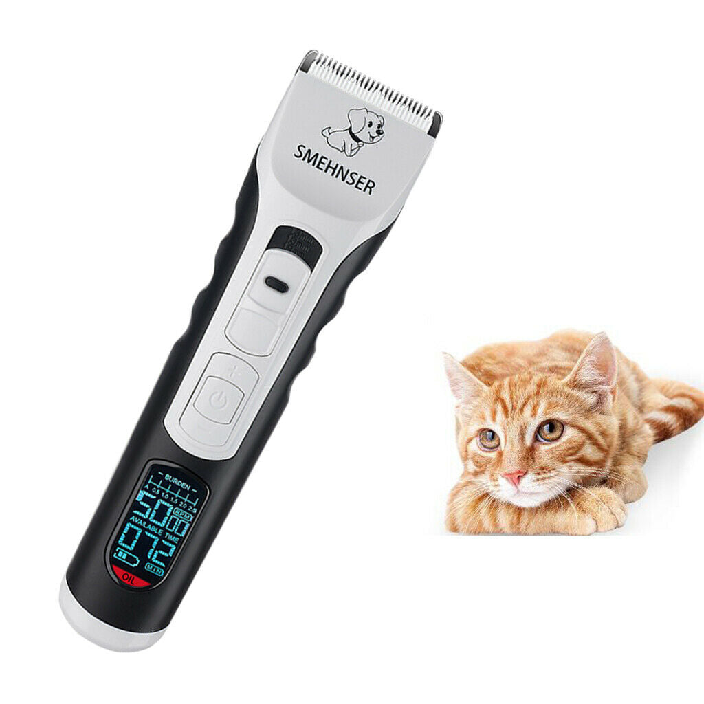 Cordless Electric Pet Clippers USB Shaver Animal Trimmer Guide Comb Tools