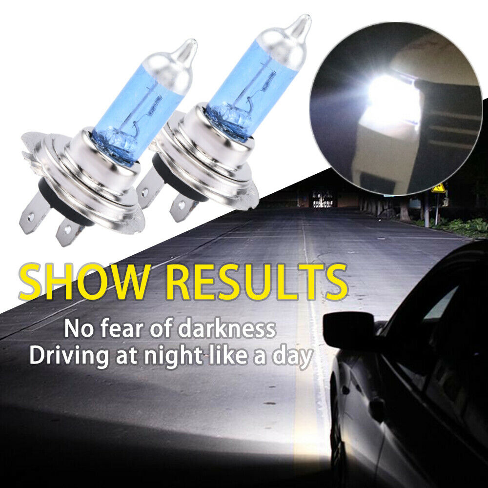 2*PCS H7 100W 12V 6000K Xenon Gas Halogen Headlight White Bright Light Lamp Bulb
