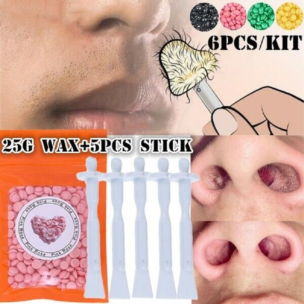 Nose Ear Hair Removal Wax Kit Set Sticks Easy Mens Nasal Waxing Strip Remover^UK