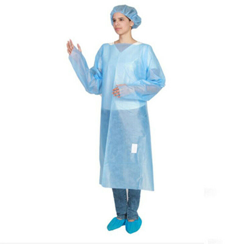 1pcs CPE Apron Gown long sleeve with thumb loop / Waterproof / Medi PKBUAU