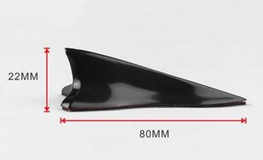 10Pcs Shark Empennage Car Rear Tail  Wing Spoiler Body Decoration carbon pattern