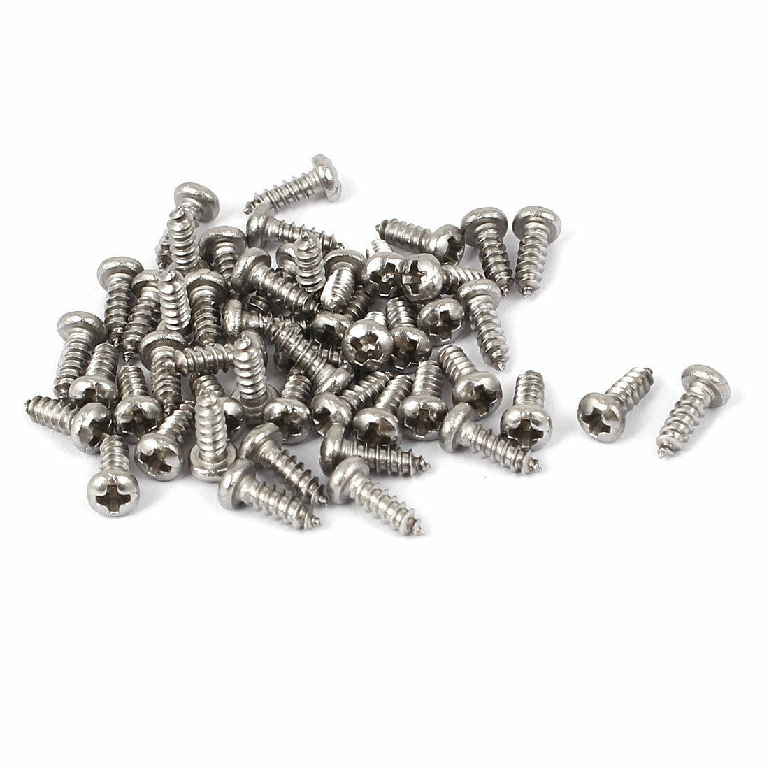 M2.2x6.5mm Stainless Steel Phillips Round Pan Head Self Tapping Screws 50pcs