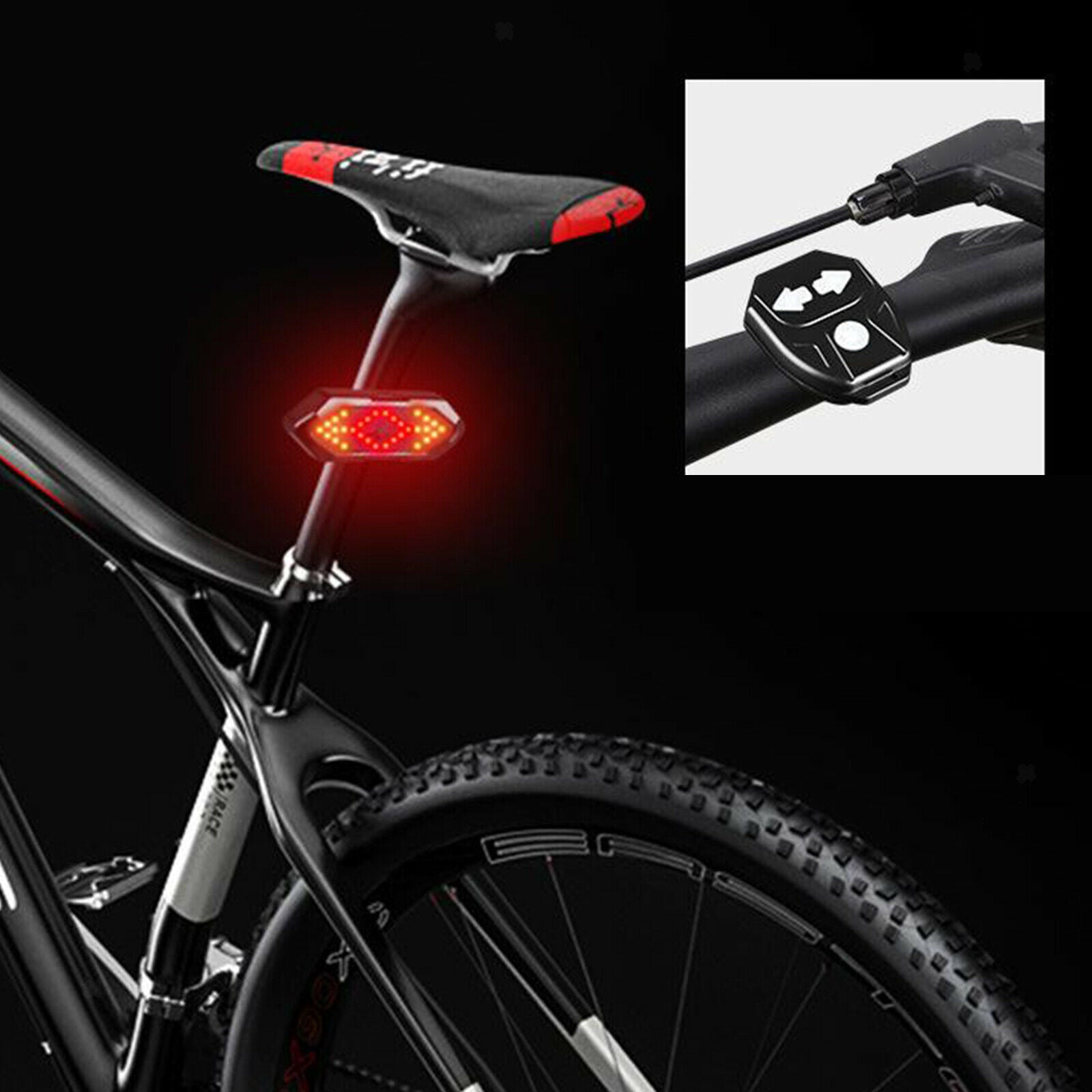 LED USB Rechargeable Bike TailLight Bicycle Safety Cycling Warning Rear Lamp