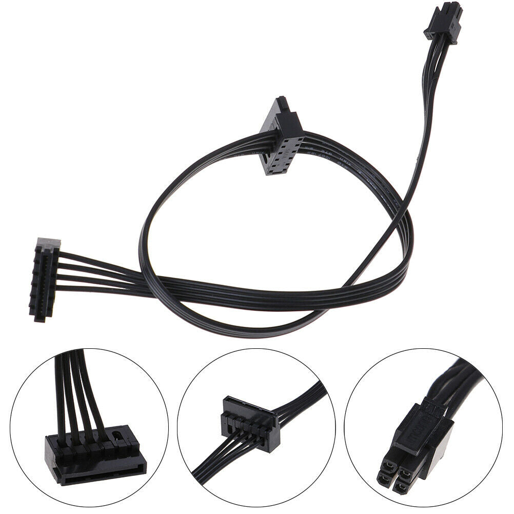 1Pc 45CM mini 4 Pin to 2 Sata SSD power supply cable for lenovo M410 M610 M4BDA