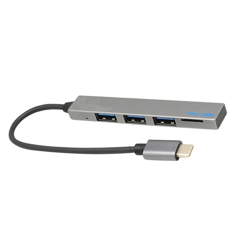 Type-C to 3 USB 2.0 Port Mini Card Reader HUB Adapter USB C Cable