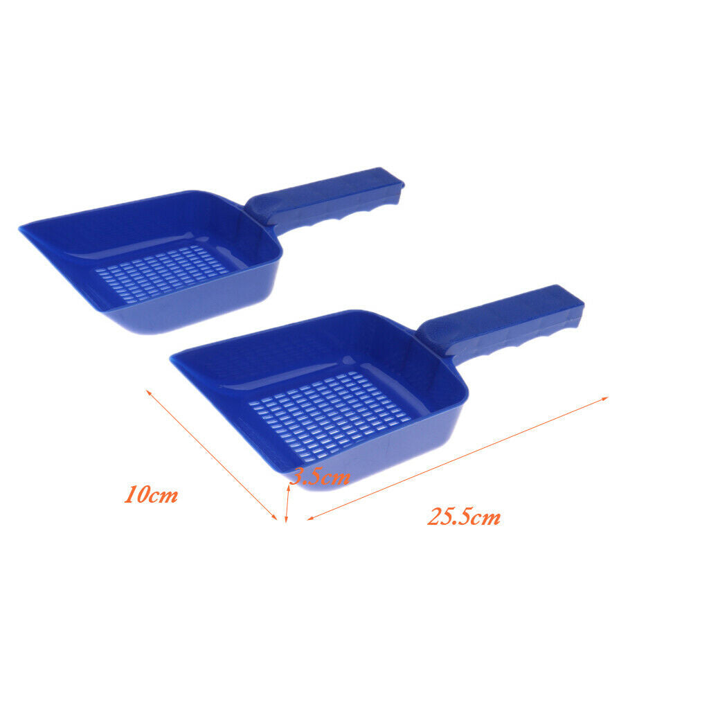 2 pcs Aquarium Tank Plastic Gravel Strainer Shovel Sand Scraper Scoop Tool