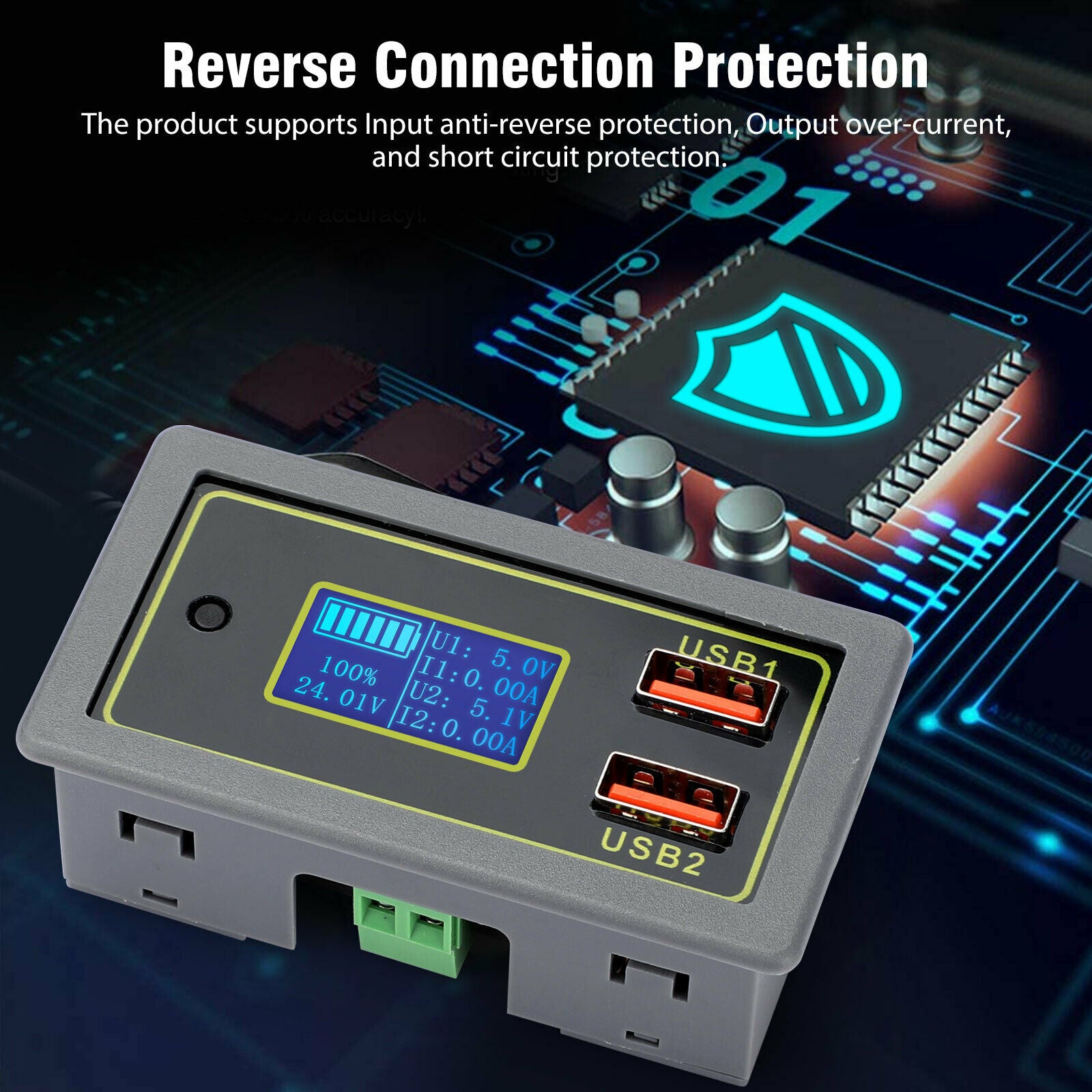 12V/24V LCD DC Battery Voltage Capacity Monitor Meter Amp Cars RV Solar System