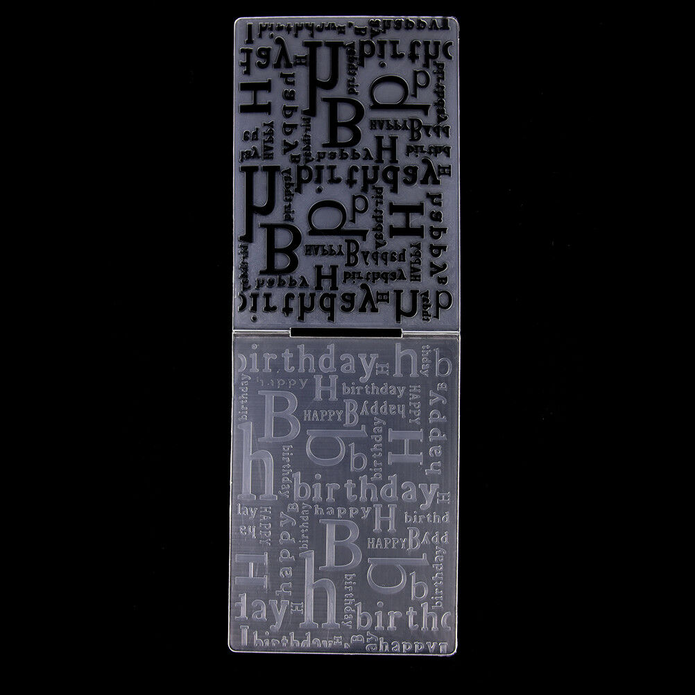 Happy Birthday Plastic Embossing Folders For Diy Scebpbooking Paper Card E DDDF