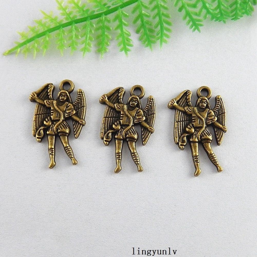 26x16mm Antiqued Bronze Alloy Angel Girl Craft Charm Pendant Findings 40 pcs