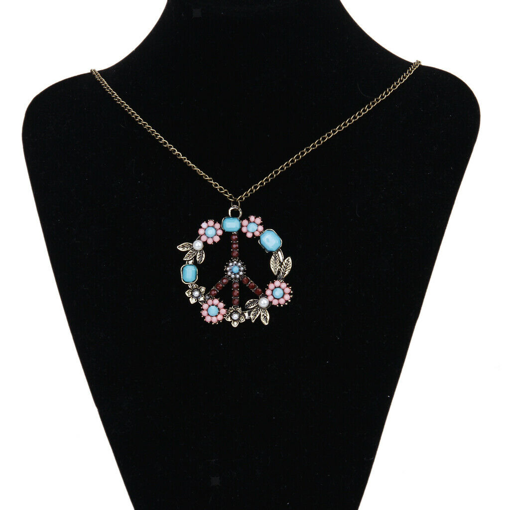 Pendant Necklace Color Cute Beads Flower Symbol Peace Novel Exotic Necklace