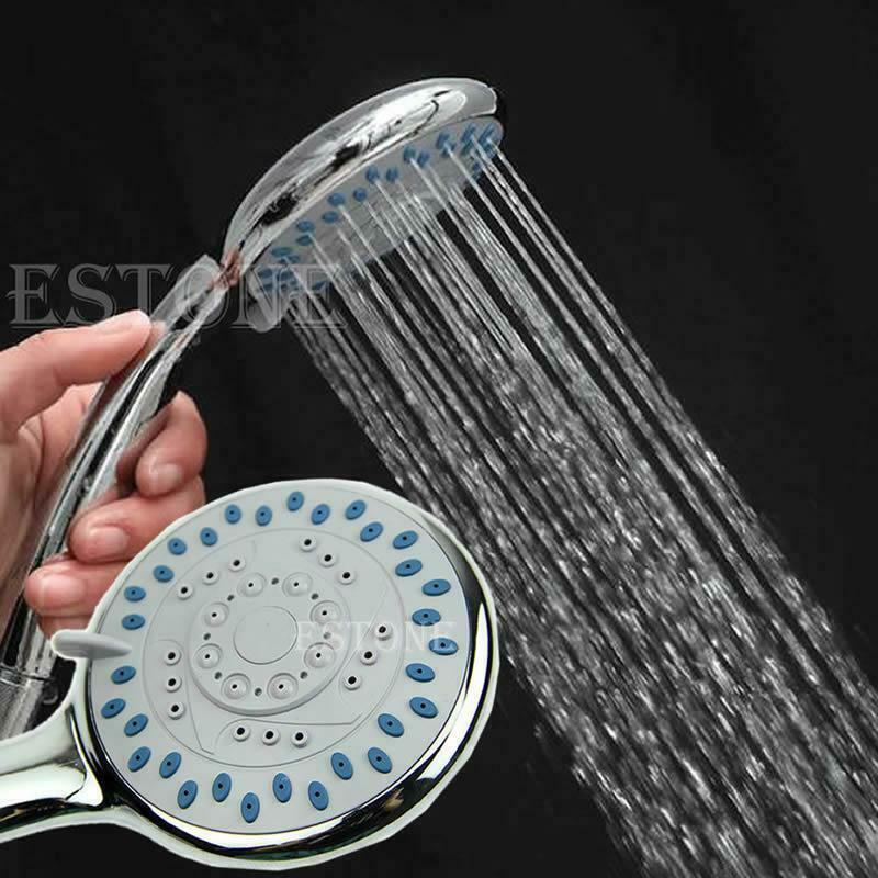 3 Mode Function Chrome Home Bathroom Universal Spray Anti-limescale Shower Head