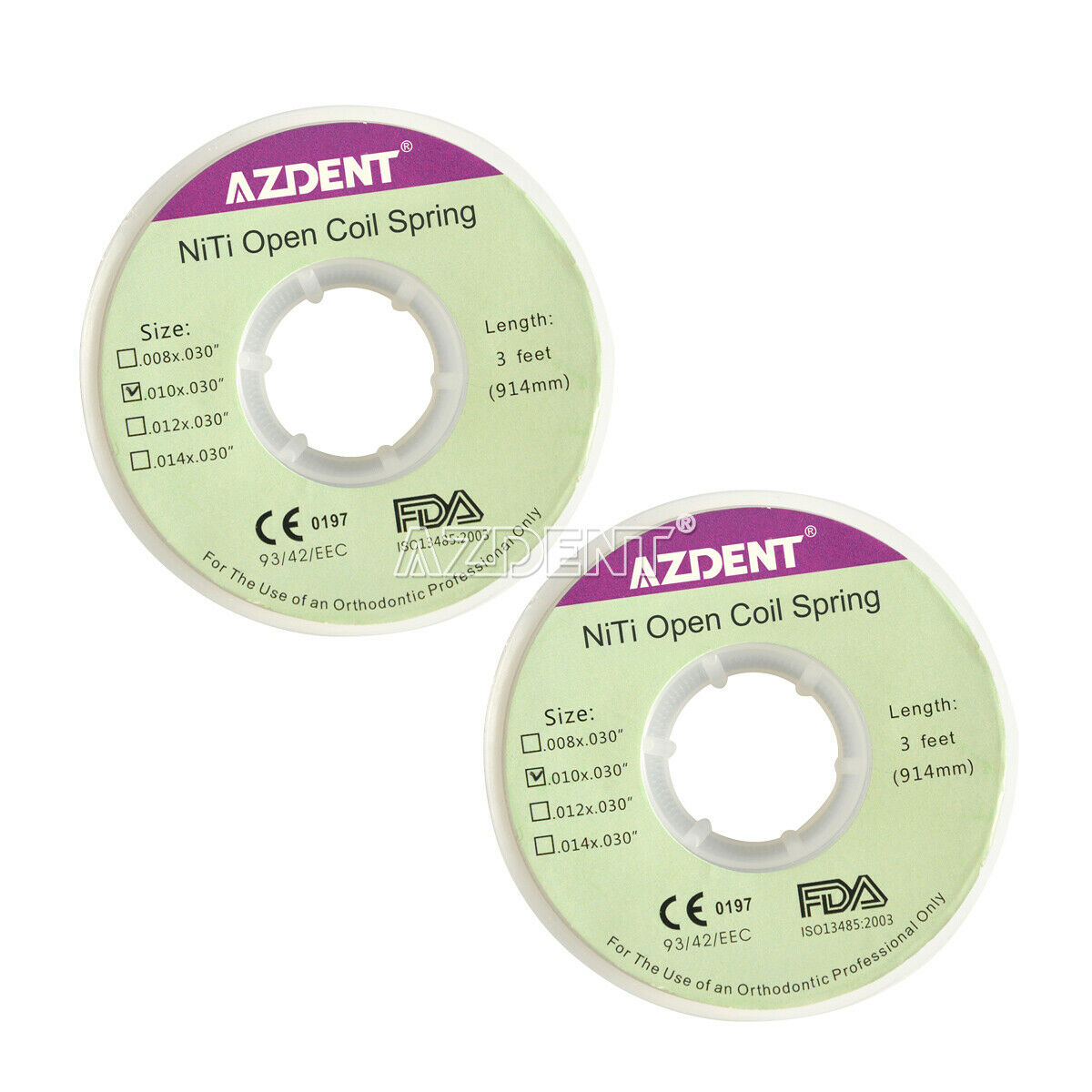 10 X Dental Orthodontic Niti Open Coil Spring Spool Dia.010 *030 " inch 914mm