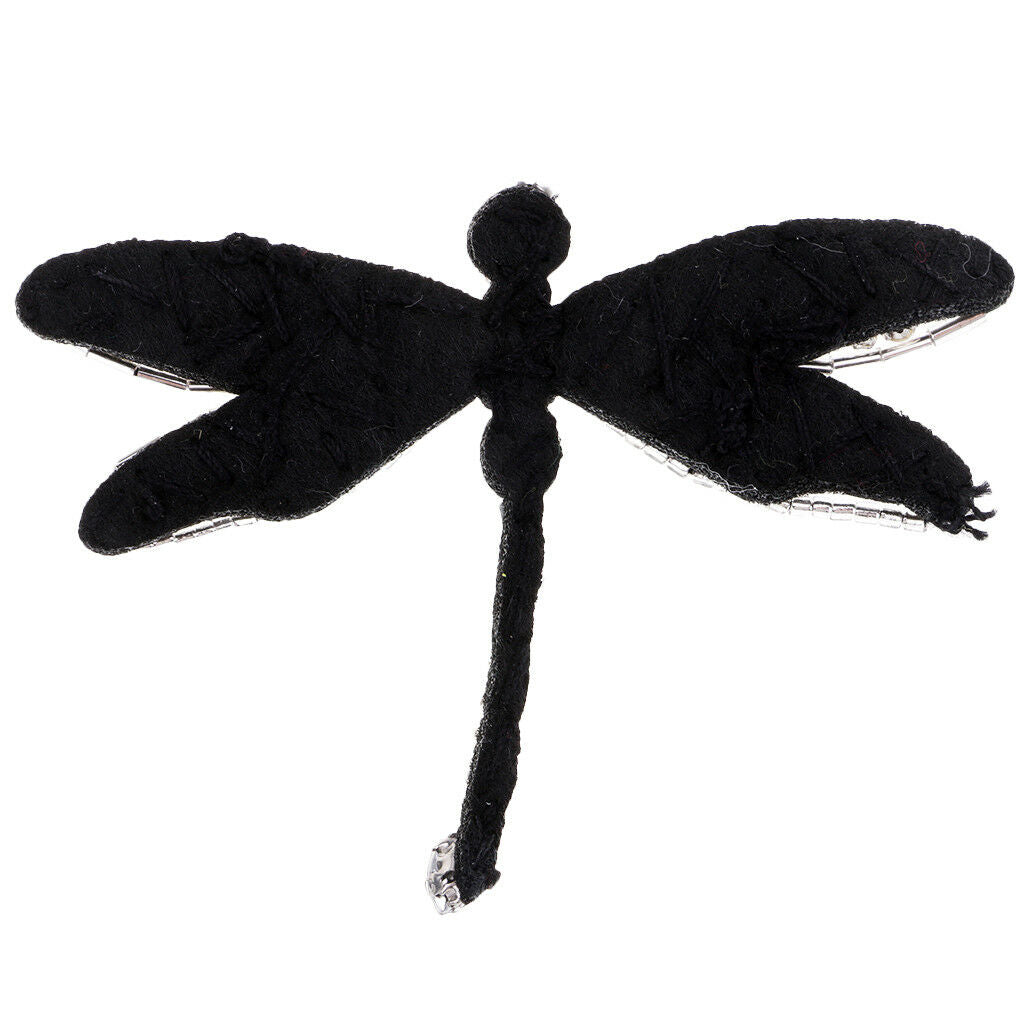 Dragonfly Beaded Rhinestones Patch Clothes Bag Sewing Applique for DIY Craft