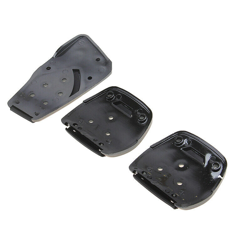 3Pcs Grey Speed Sporty Non-Slip Manual MT Gas Brake Foot Pedal Pad Cover Car