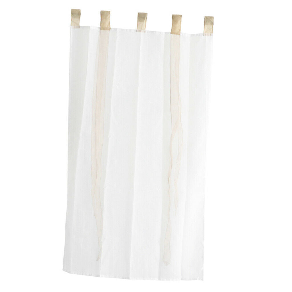 Roman Shade European Embroidery Style Tie Up Window Curtain 80x140cm