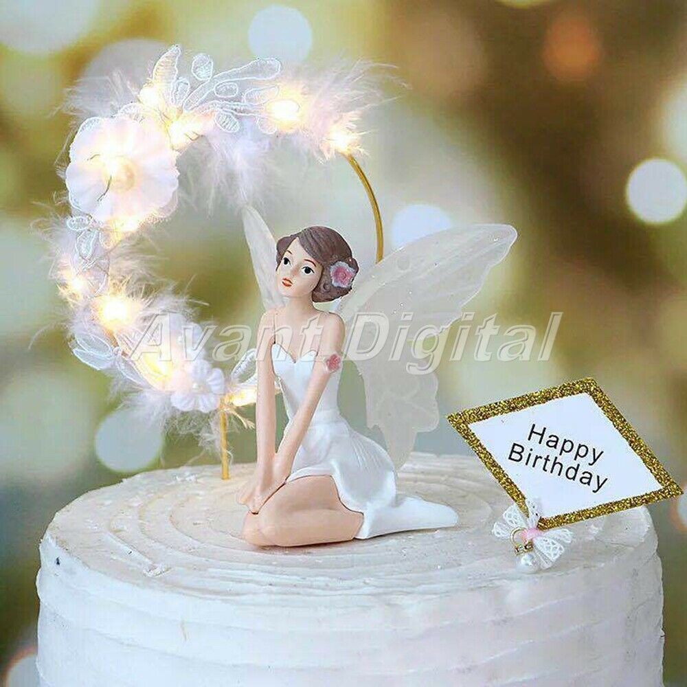 Flying Flower Fairy Lifelike Elegant Cute Desktop Cake Garden Ornament 3 Pcs