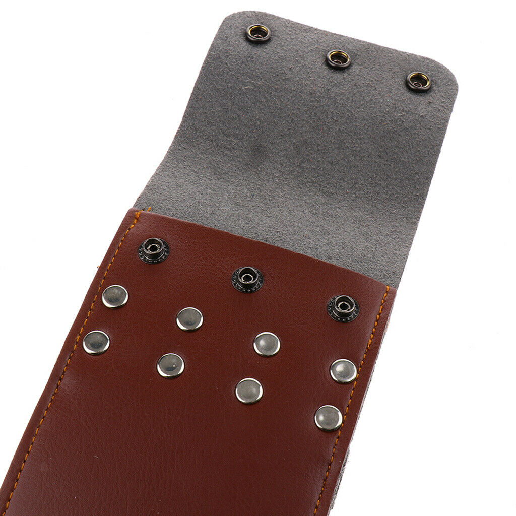 Hunting Archery Leather Arrow Quiver Pocket Holder Bag for 12 Arrow Brown