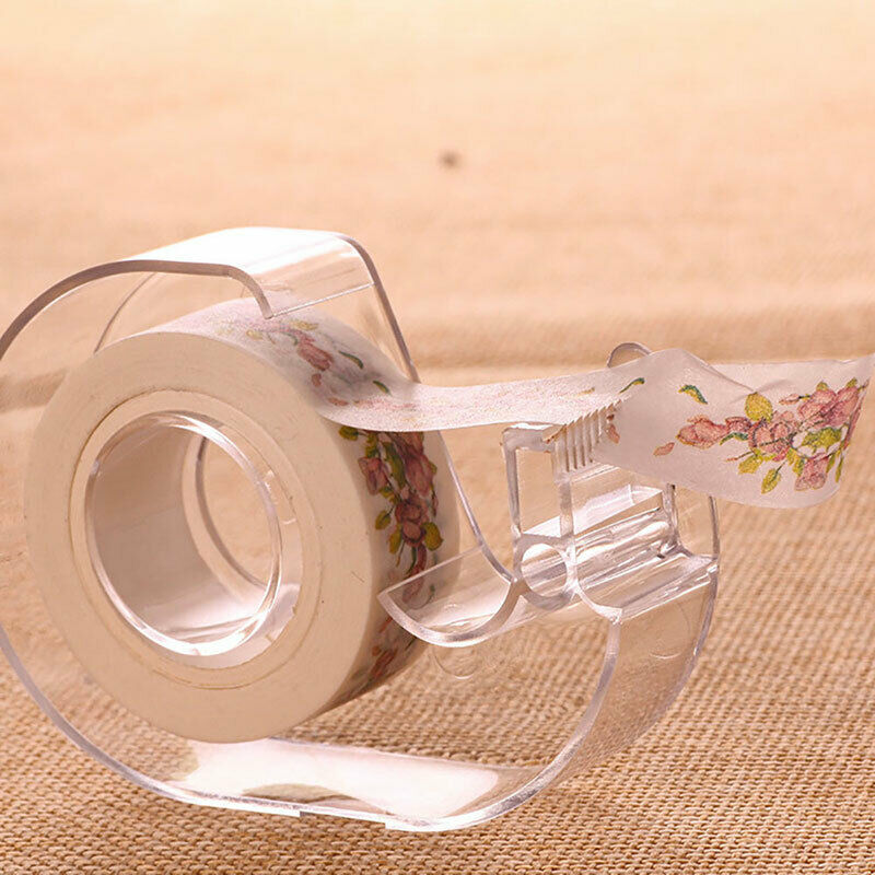 1pc Transparent Tape Dispenser Cutting Student Tape Dispenser Acrylic Sta.l8