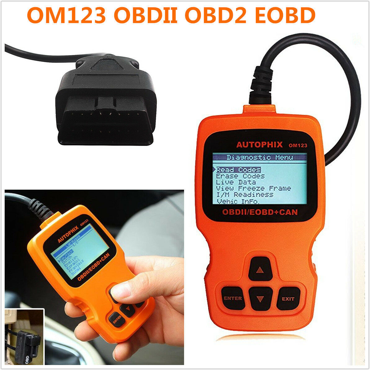OM123 OBDII OBD2 EOBD Car Vehicle Code Reader Scanner Auto Diagnostic Scan Tool