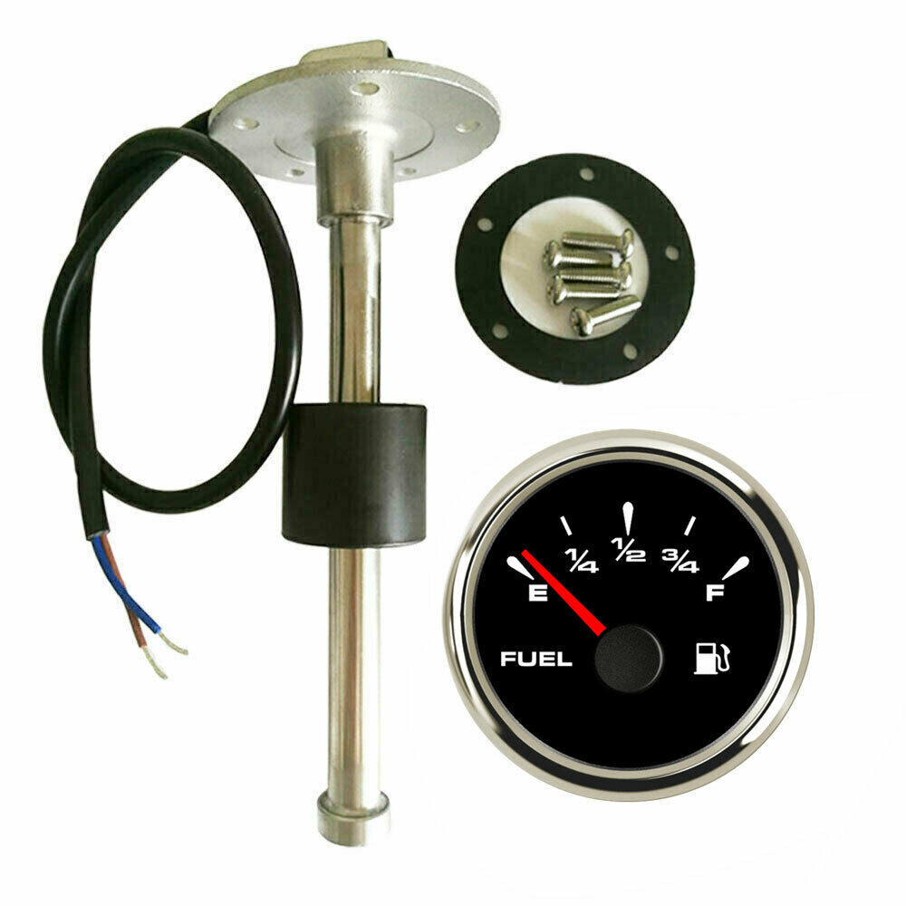 52mm Fuel level gauge with 6.5inch sender 73-10ohms 0-90Î© 240-33ohm 7 colors led