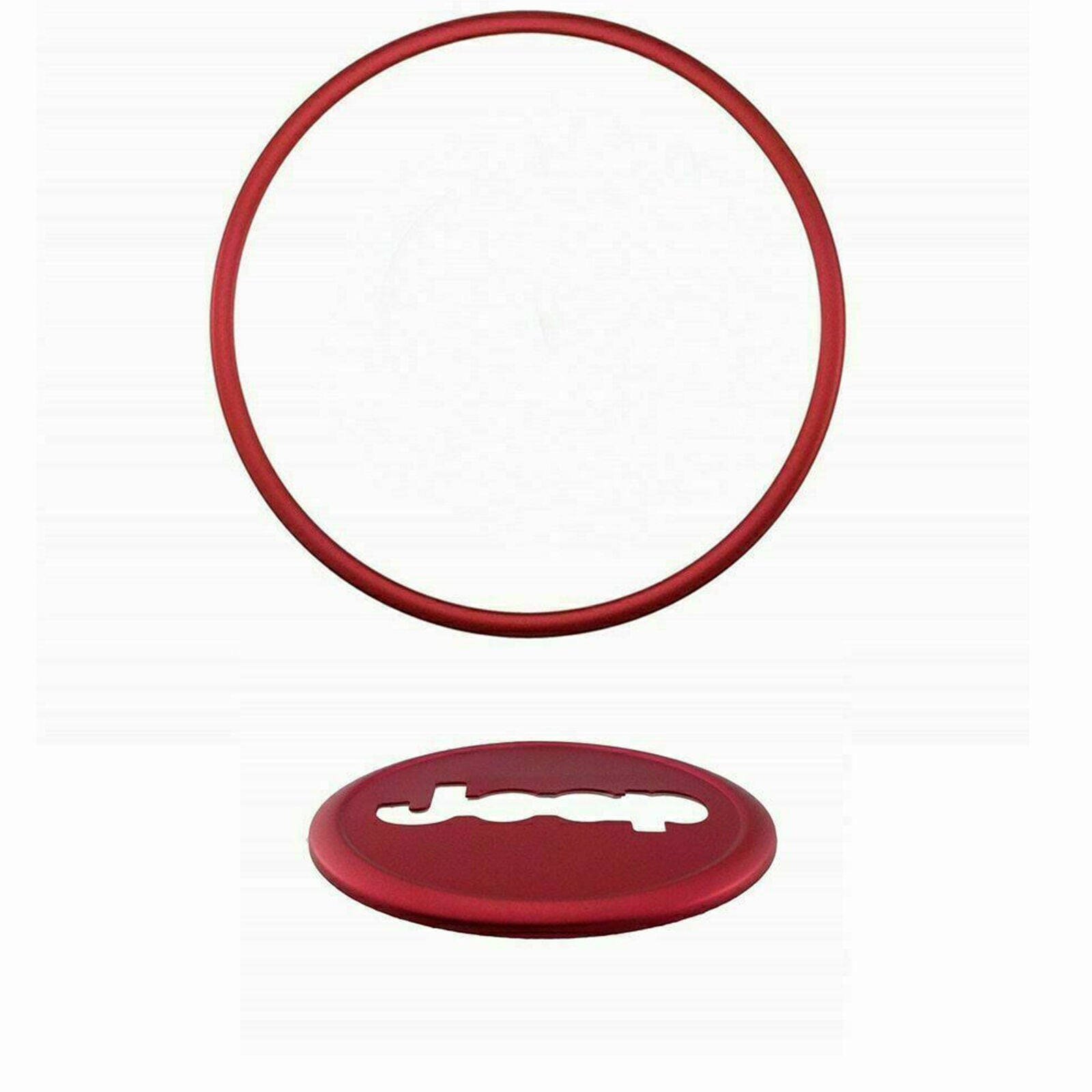 Car Steering Wheel Center Trim Bezel For 11-17 Jeep Wrangler Compass Patriot Red