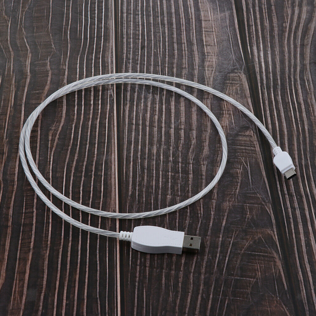 LED Visible Light USB Type-C Charging Data Sync Cable Lead for Cell Phones