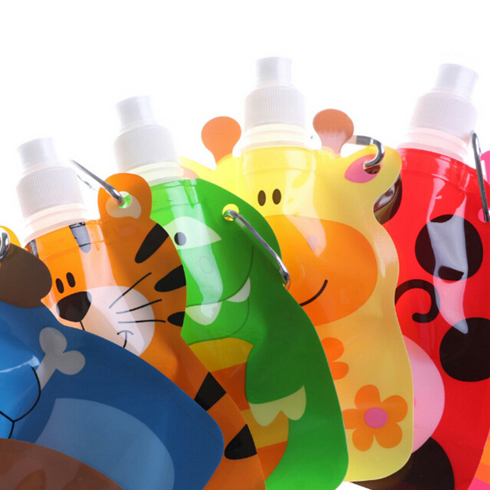 360ml Eco friendly foldable cartoon travel drink bottle safe for kid children BD