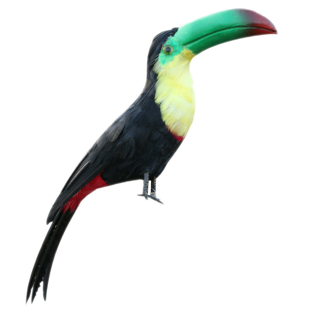 Artificial   Feather Birds Toucan Tree Decorations Craft Ornaments #8