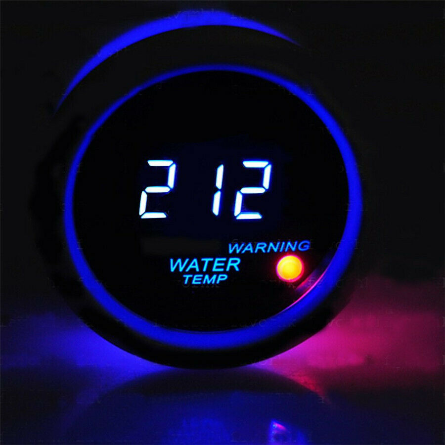 300 ℉ Water Temperature Gauge 2 Inch 52mm Car Blue LED Digital Water +Sensor