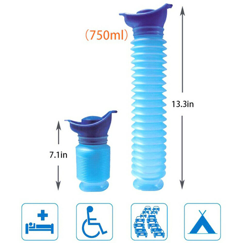 Emergency Urinal Shrinkable Unisex Portable Outdoor Pee Urine Bottle Reusable