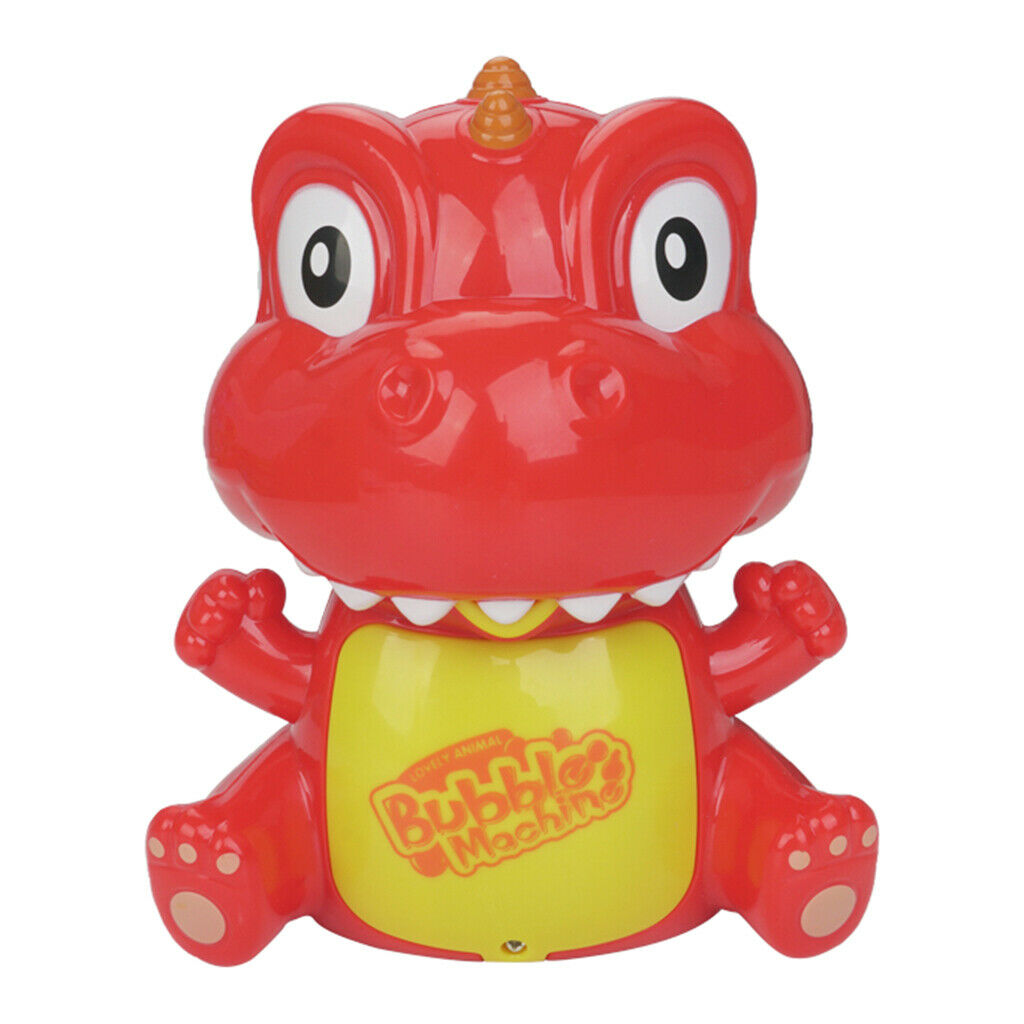 Automatic Kids  Bubble Maker Toys with Dinosaur Sound Red