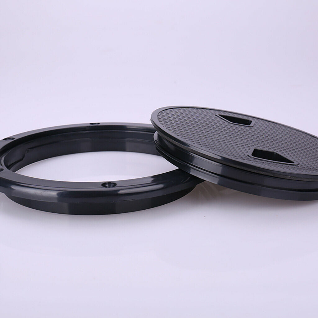 4" Screw Out Deck Plate Access Hatch Cover Black Plastic for Boat RV Marine