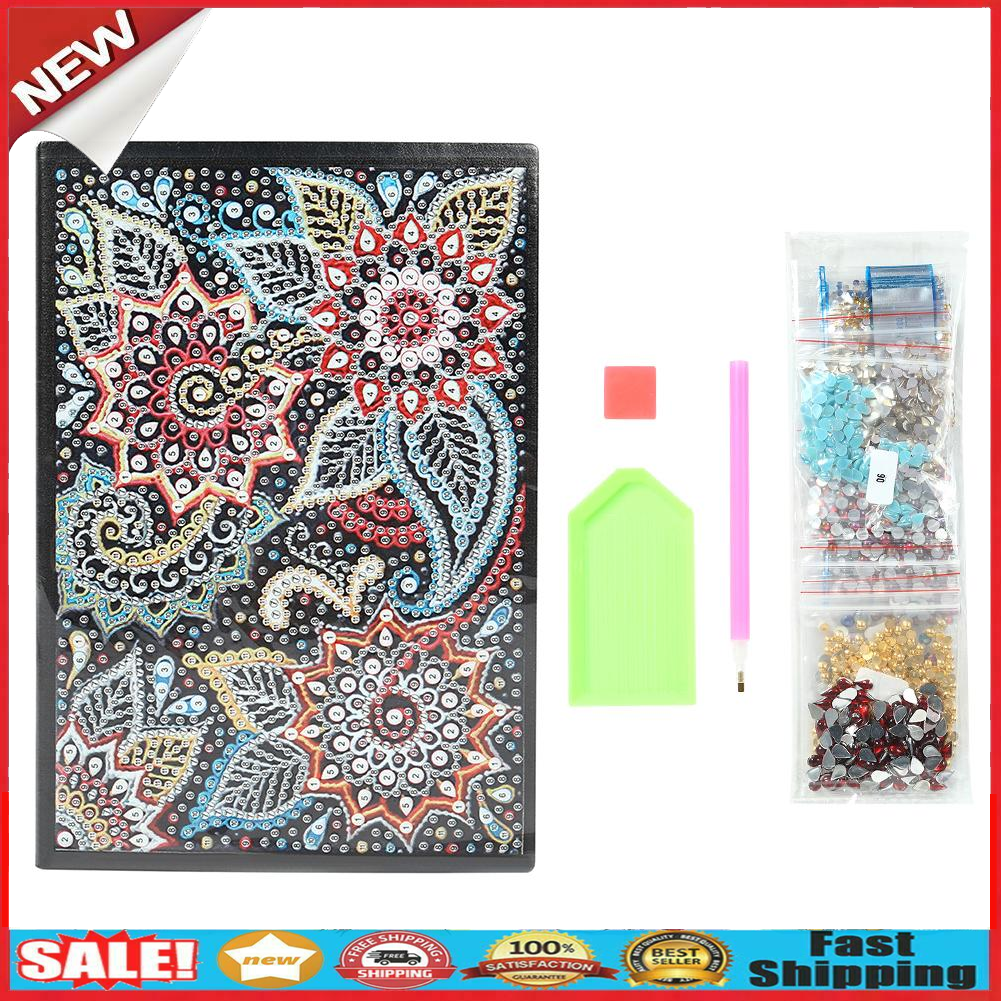 DIY Flower Special Shaped Diamond Painting 60 Pages A5 Notebook Diary Book @