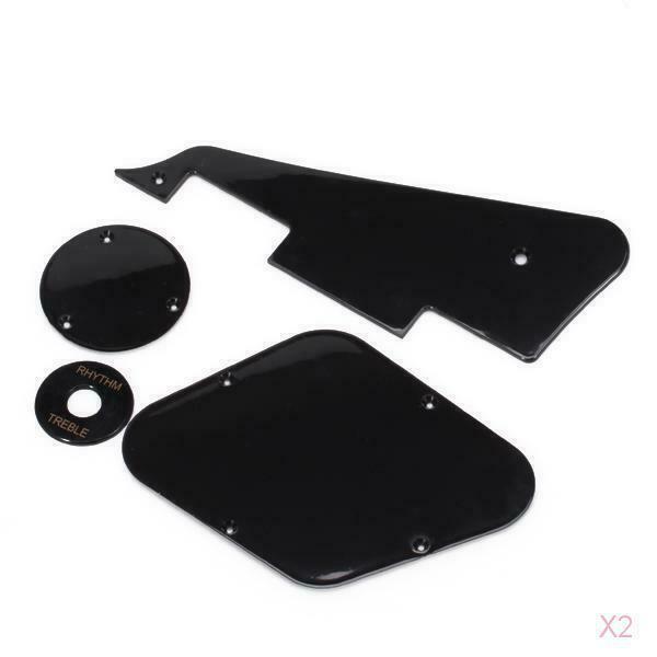 2x Black Pickguard Cavity Switch Cover Toggle Switch Plate For LP Guitar ABS NEW