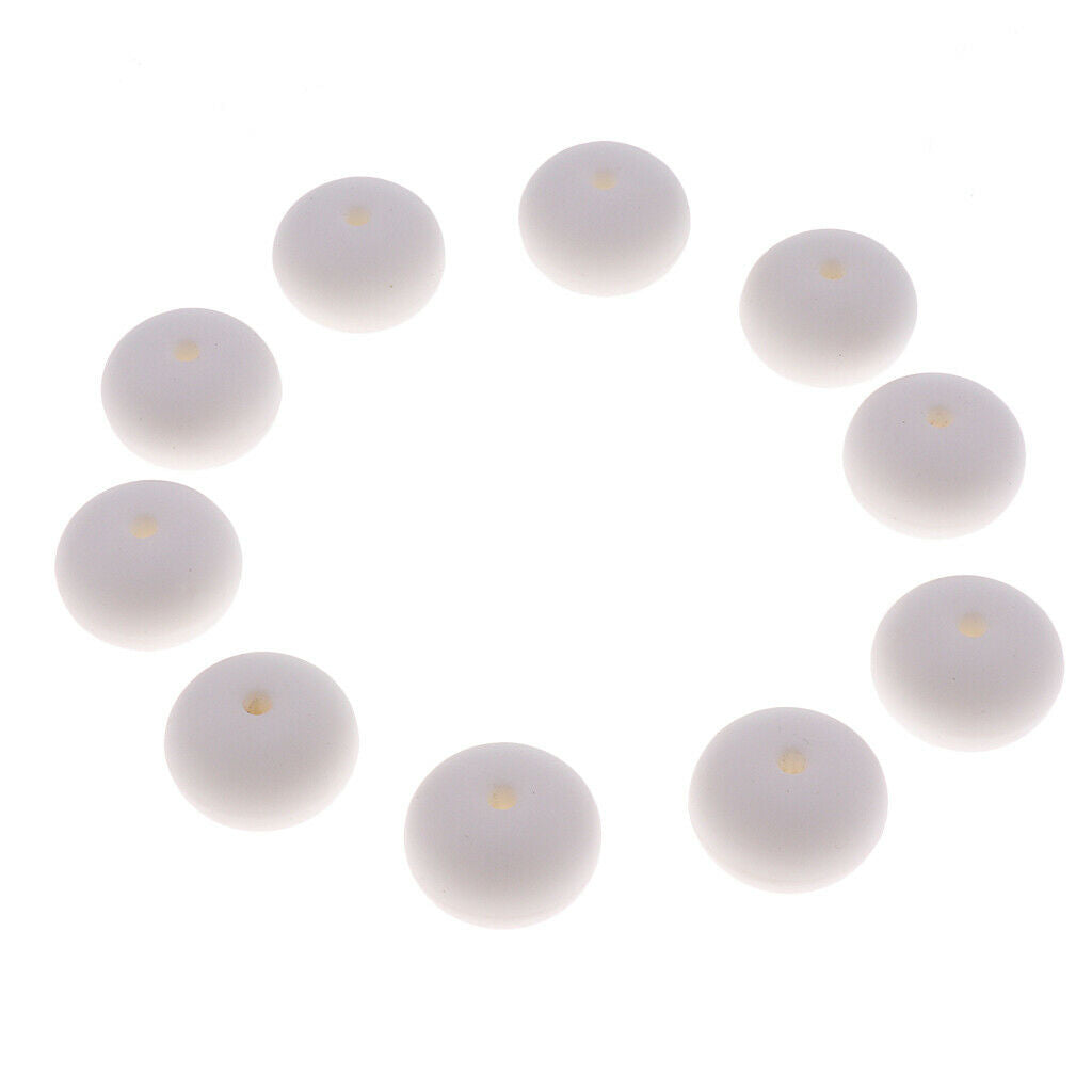 Baby BPA Free Silicone Teething NecklaceTeether Round Beads White