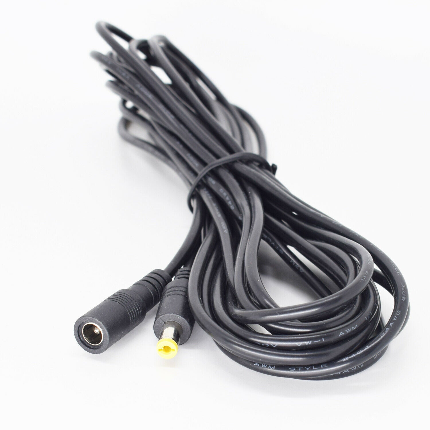 1pc 5M DC Power Supply 5.5mmx2.1mm 2.1mm Male to Female Extension Cable 22AWG