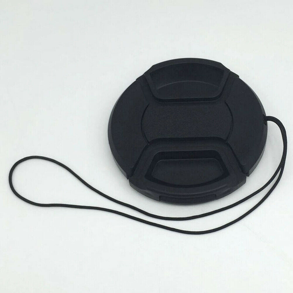 49mm Durable Front Lens  Hood Cover Snap-on With Rope for   Camera