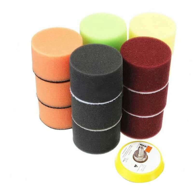 Car Polishing Sponge Plate Flat Wave Polishing Pad Sponge Wheel Set 2 Inch 16 X2