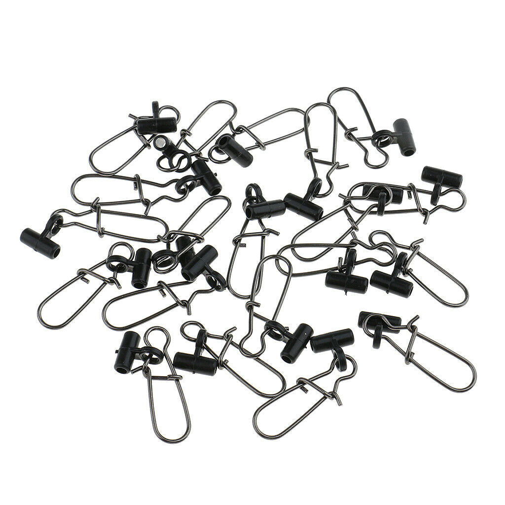 20pcs Strong Fishing Sinker Slide High-Strength Stainless Steel Snaps Braid Line