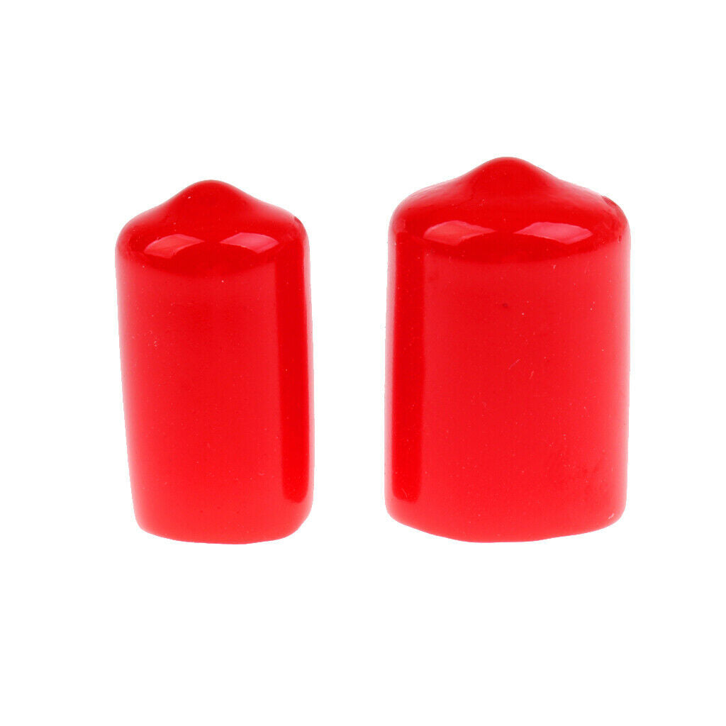 Pack of 10 protective rubber covers for Snooker Cue Stick Tips Red